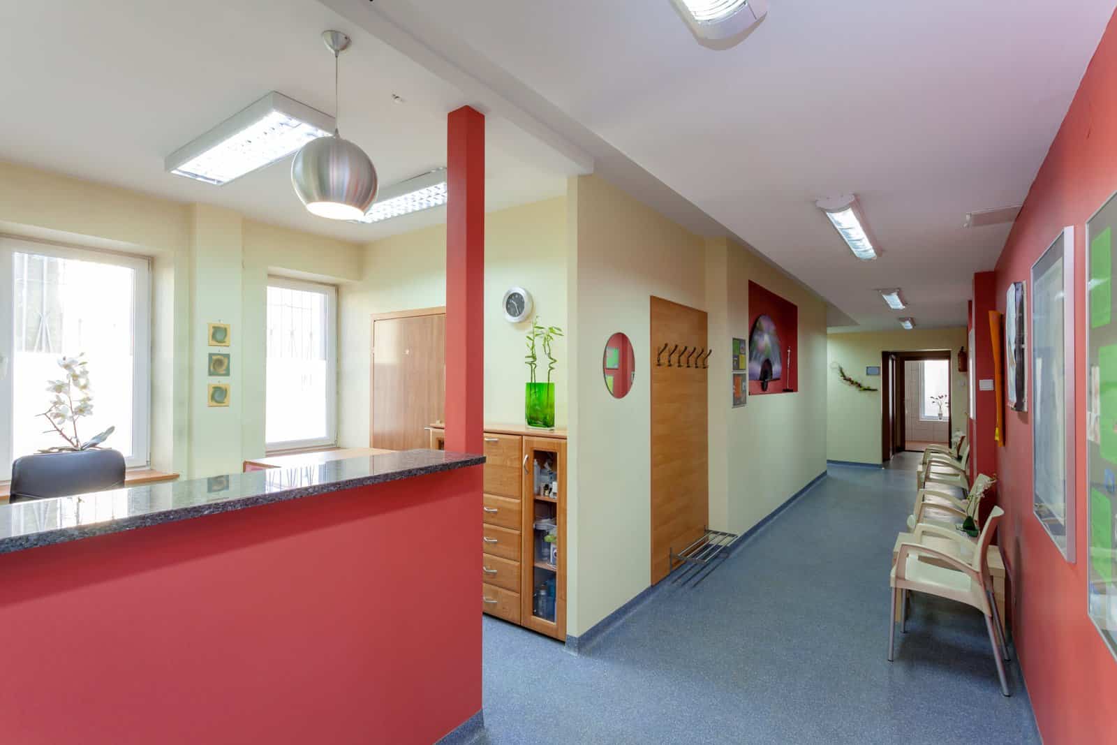 Professional cleaner providing commercial cleaning service inside a business facility