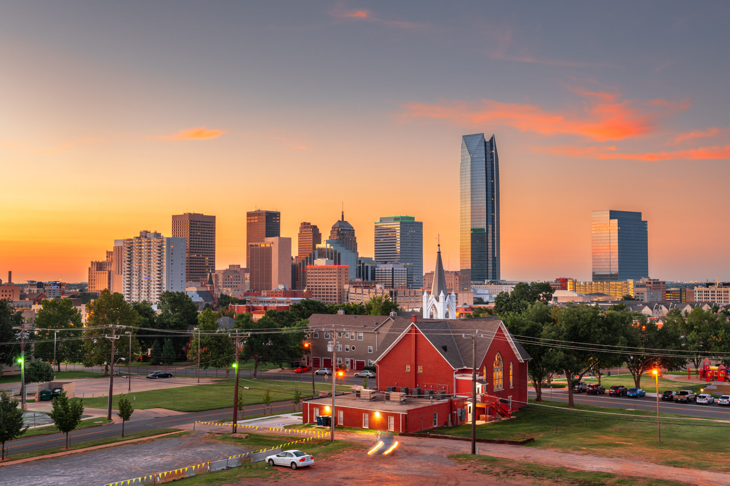 City skyline representing the Oklahoma City metro service area